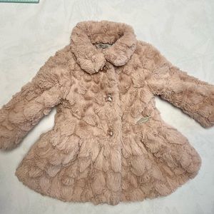 Calvin Klein girls mauve winter dress coat.